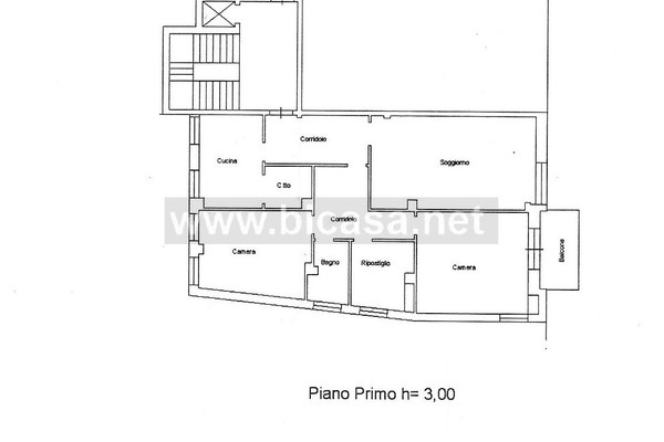 piantina - Appartamento Pesaro (PU) CENTRO CITTA, CENTRO MARE 