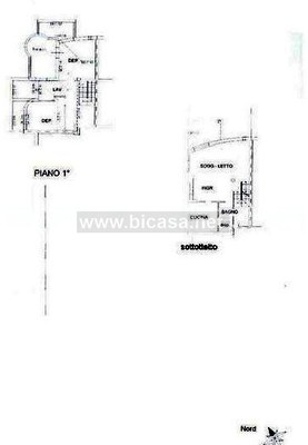 planimetria 1 pano e sottotett - Unifamiliare Villa Pesaro (PU) CENTRO CITTA, TREBBIANTICO 