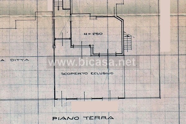 planimetria garage e scoperto - Unifamiliare Semindipendente Pesaro (PU) CENTRO CITTA, PANTANO ALTA 